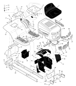 Part Location Diagram of 1001854 Murray Seat